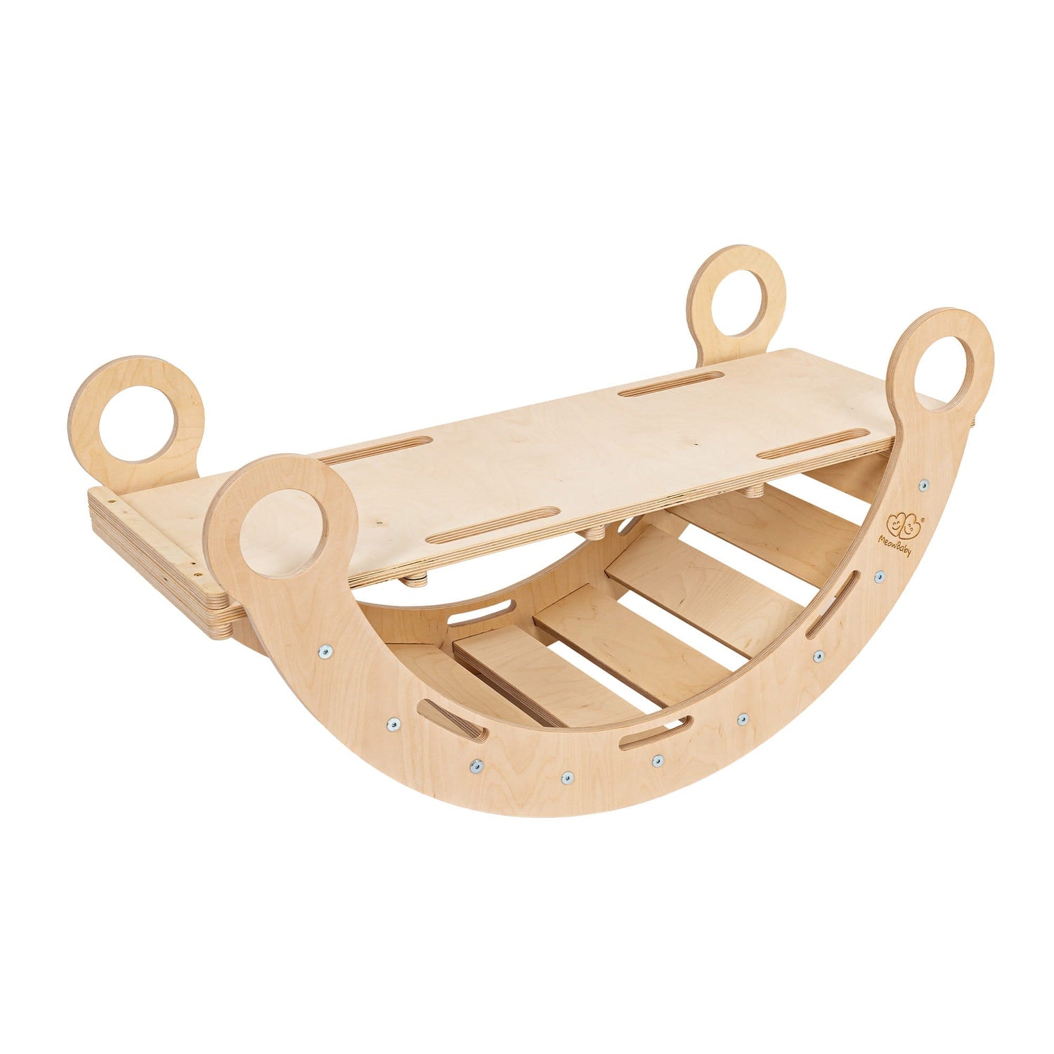 Rocker Natural - Wooden Toddler Indoor Climbing Frame for Kids