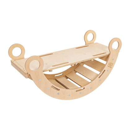 Rocker Natural - Wooden Toddler Indoor Climbing Frame for Kids