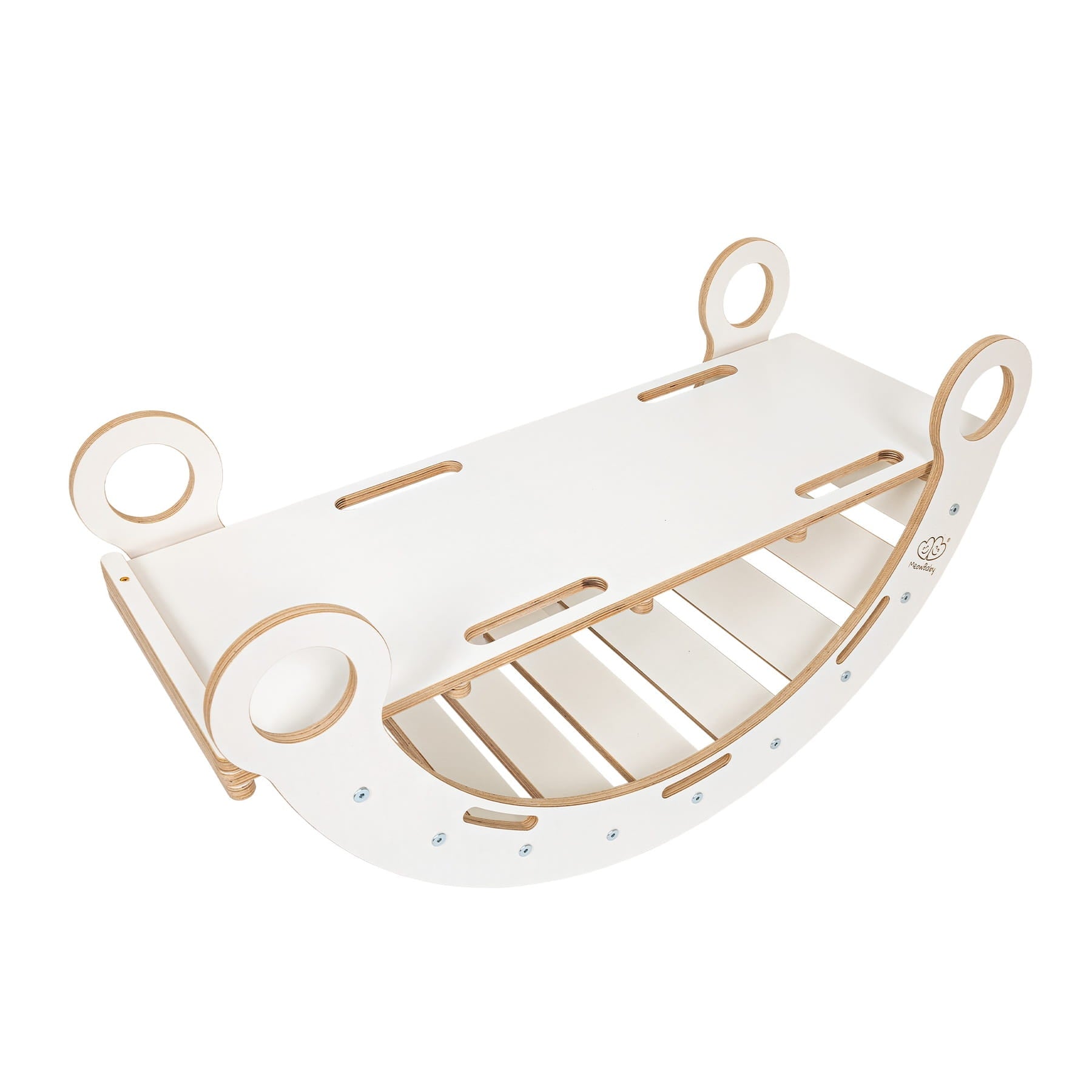 Rocker White - Wooden Toddler Indoor Climbing Frame for Kids