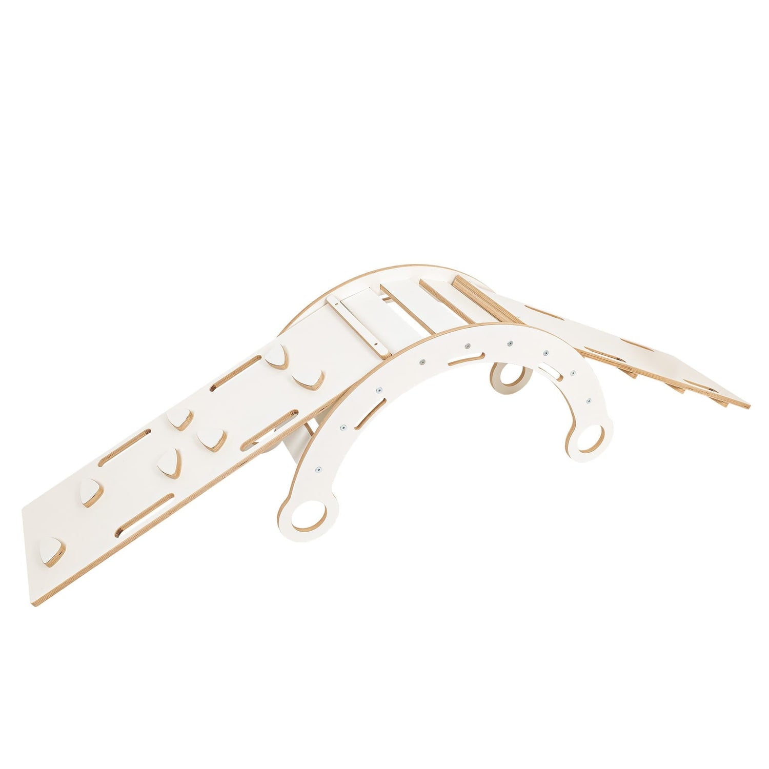 Rocker White - Wooden Toddler Indoor Climbing Frame for Kids