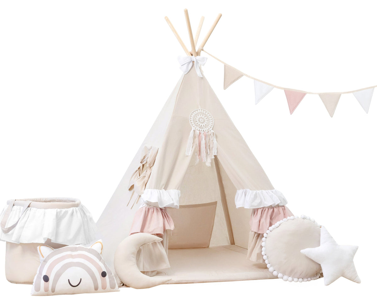 Beige Teepee Tent | Kids Teepee | Teepee Tent for Kids | Kids Teepee Tent |  Teepee Beige | Baby Teepee | Teepees for Girls | Beige Tent | Teepees for Kids |