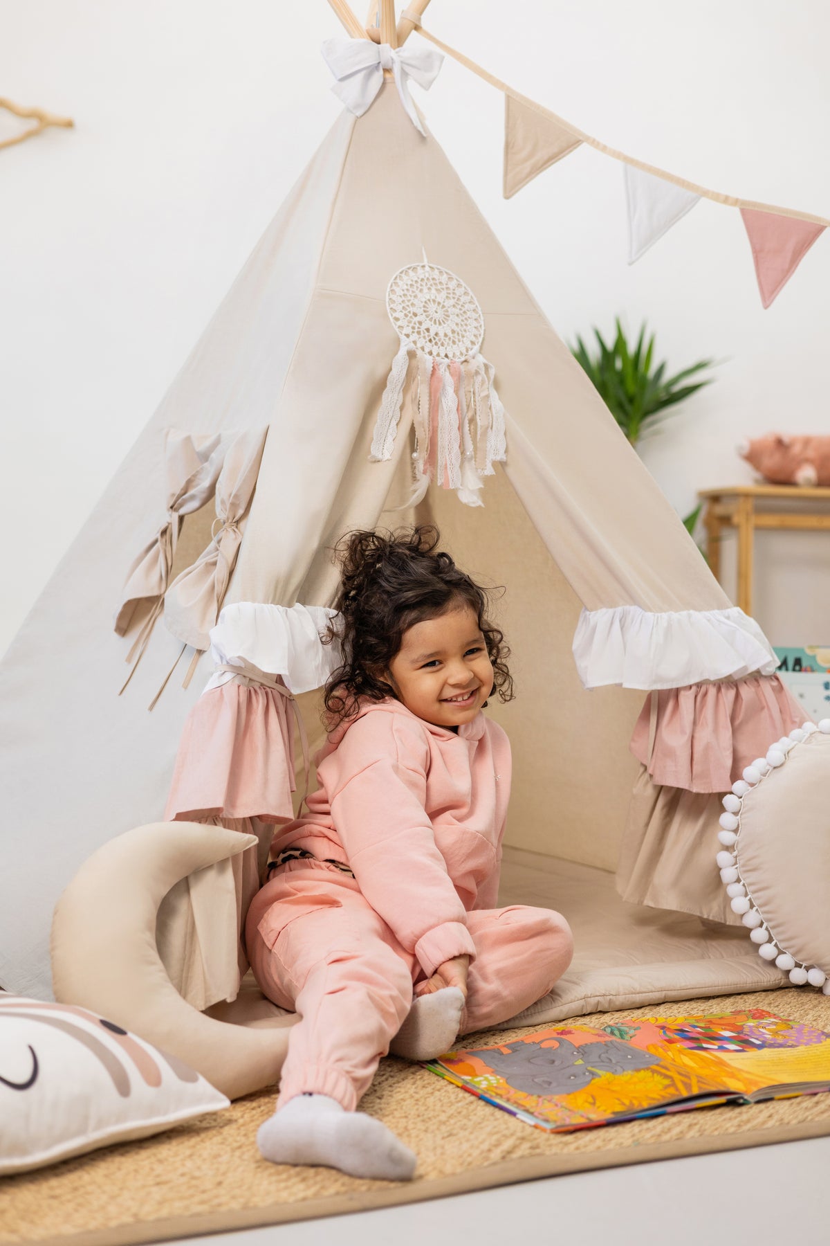 Beige Teepee Tent | Kids Teepee | Teepee Tent for Kids | Kids Teepee Tent |  Teepee Beige | Baby Teepee | Teepees for Girls | Beige Tent | Teepees for Kids |