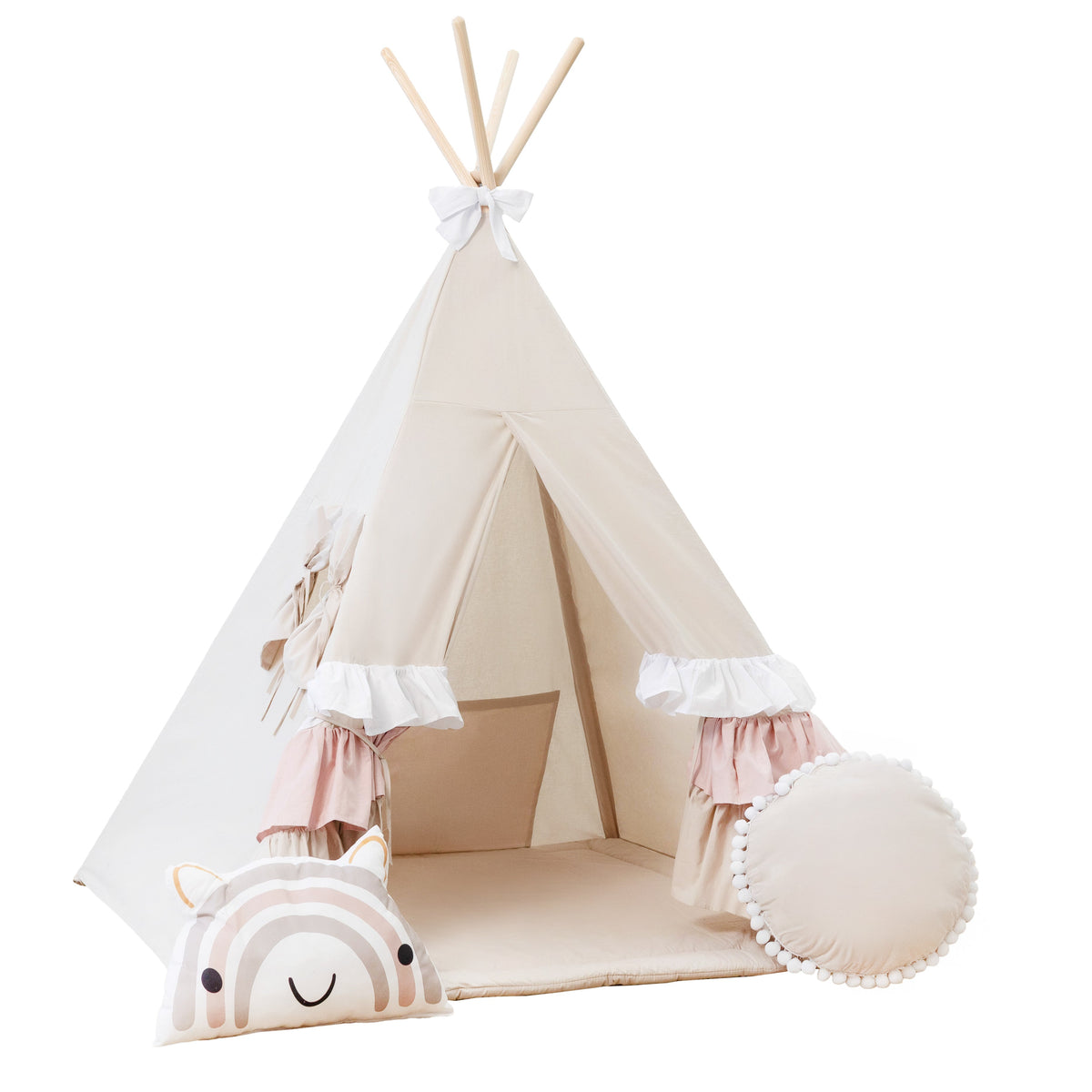 Beige Teepee Tent | Kids Teepee | Teepee Tent for Kids | Kids Teepee Tent |  Teepee Beige | Baby Teepee | Teepees for Girls | Beige Tent | Teepees for Kids |