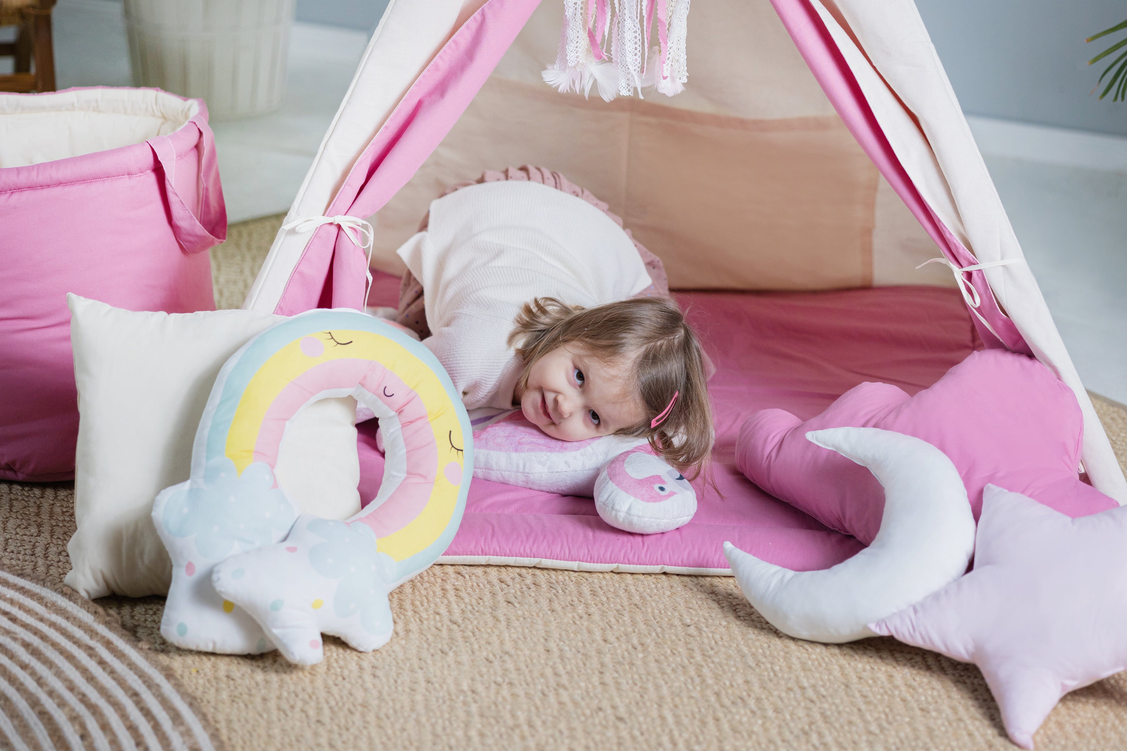 Kids Teepee - Pink Rose