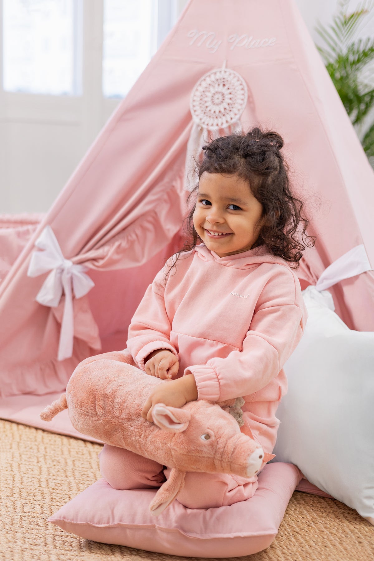 Kids Teepee Tent - Pink Bow Palace