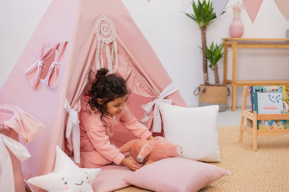 Kids Teepee Tent - Pink Bow Palace