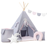 Grey and Pink teepee | Grey Teepee Tent | Grey Tent |  teepee tent for girls |