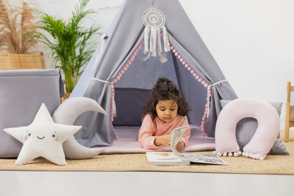Grey Teepee and Pink teepee | Grey Teepee Tent | Grey Tent |  teepee tent for girls |
