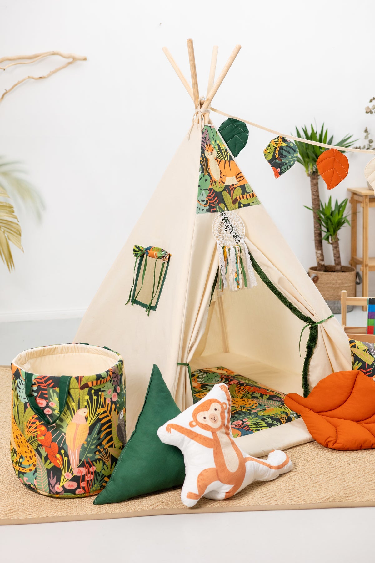 Jungle Teepee Tent | Kids Teepee | Teepee Tent for Kids | Kids Teepee Tent |  Teepee Jungle | Baby Teepee | Teepees for Girls | Teepees for Boys | Jungle Tent | Teepees for Kids |