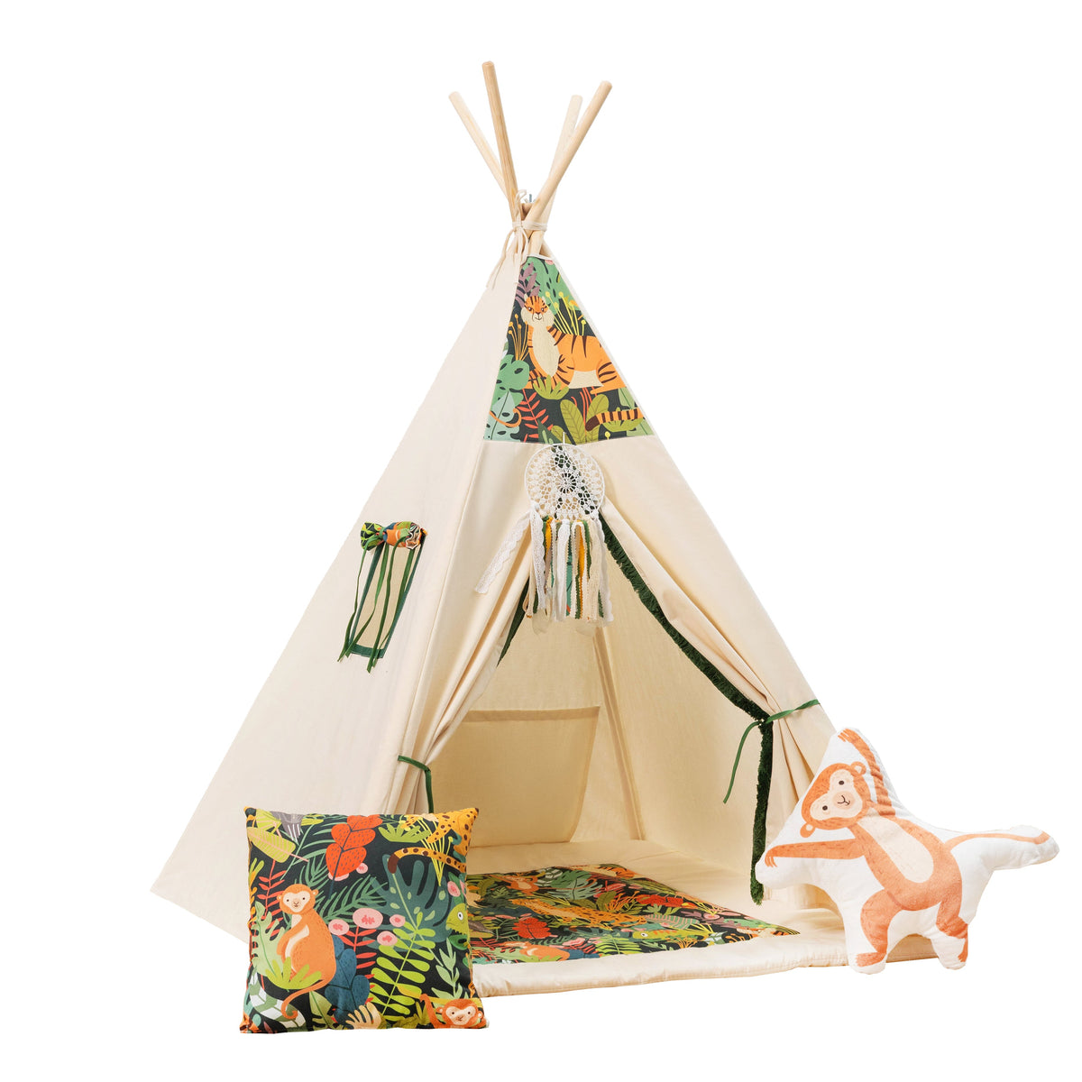 Jungle Teepee Tent | Kids Teepee | Teepee Tent for Kids | Kids Teepee Tent |  Teepee Jungle | Baby Teepee | Teepees for Girls | Teepees for Boys | Jungle Tent | Teepees for Kids |