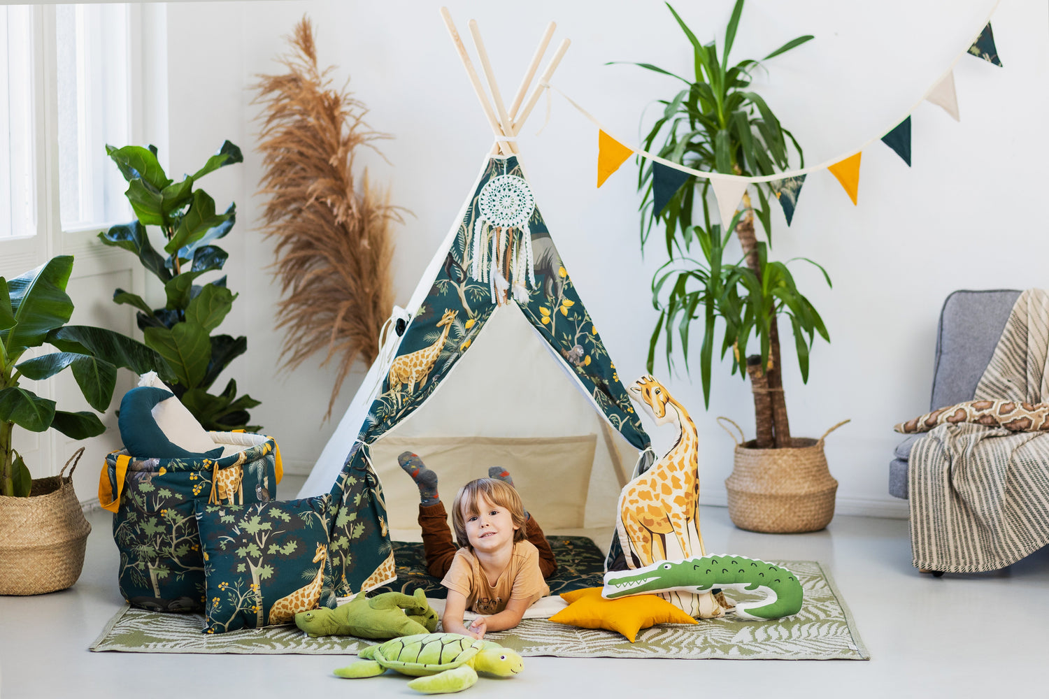 Kids Teepee Tent - Safari