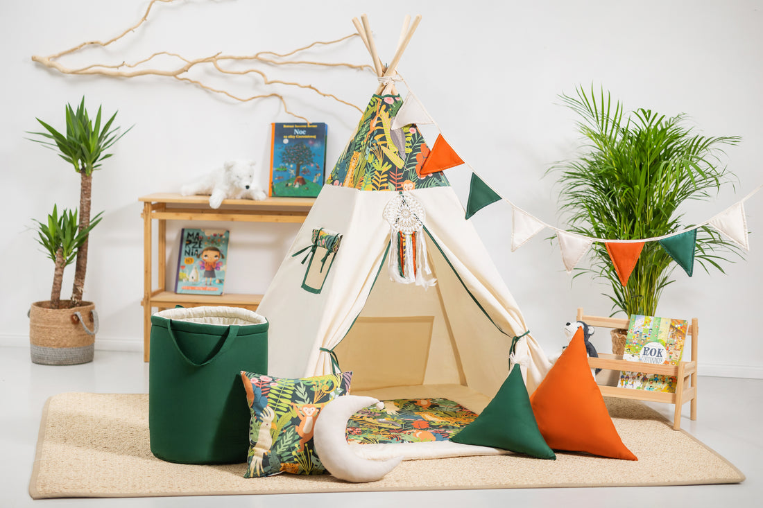 Jungle Teepee Tent | Kids Teepee | Teepee Tent for Kids | Kids Teepee Tent |  Teepee Jungle | Baby Teepee | Teepees for Girls | Teepees for Boys | Jungle Tent | Teepees for Kids |