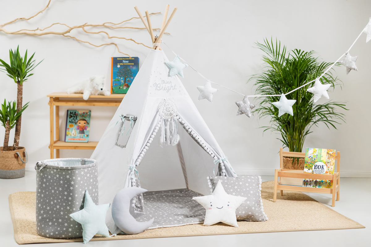Grey Teepee Tent | Teepee Grey | Kids Teepee | Teepee Tent for Kids | Baby Teepee Tent | Grey Tent | Kids Teepee Tent | Teepee Tent for Boys | Teepee Tent for Girls |  