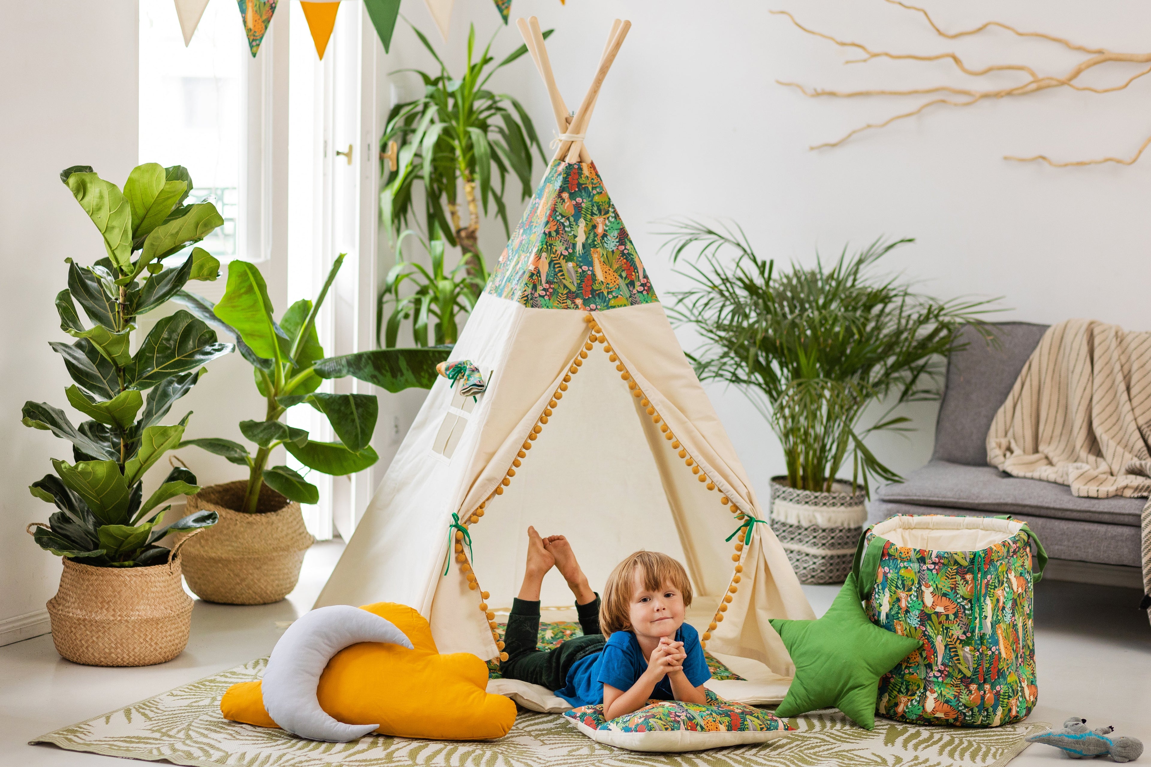 Kids Teepee Tent - Jungle