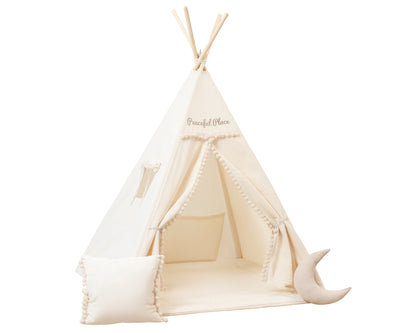 Cream Teepee Tent | Kids Teepee | Teepee Tent for Kids | Kids Teepee Tent | Cream Teepee | Baby Teepee | Teepees for Girls | Teepees for Boys | Cream Tent | Teepees for Kids | Teepee | Tipi |