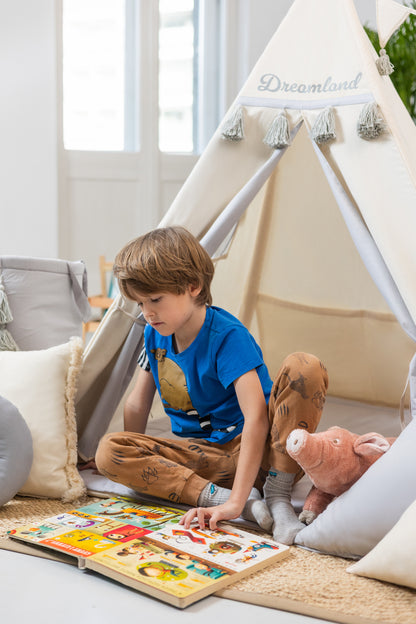Cream and Grey Teepee Tent | Teepee Cream | Kids Teepee | Teepee Tent for Kids | Baby Teepee Tent | Cream Tent | Kids Teepee Tent | Teepee Tent for Boys | Teepee Tent for Girls | Teepee |
