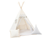 Cream and Grey Teepee Tent | Teepee Cream | Kids Teepee | Teepee Tent for Kids | Baby Teepee Tent | Cream Tent | Kids Teepee Tent | Teepee Tent for Boys | Teepee Tent for Girls | Teepee |