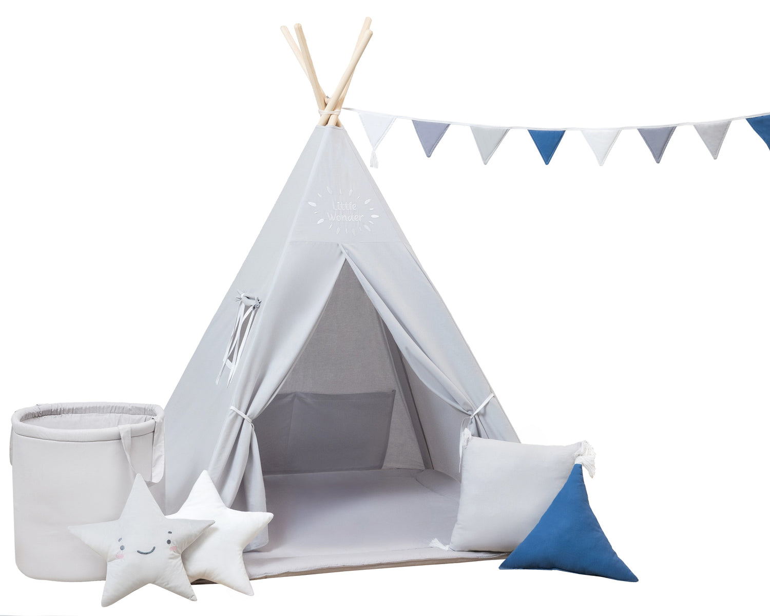 Grey/Blue Teepee Tent | Kids Teepee | Teepee Tent for Kids | Kids Teepee Tent | Grey/blue Teepee | Baby Teepee | Teepees for Girls | Teepees for Boys | Grey/blue teepees for Kids | Teepee | Tipi |
