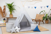 Grey/Blue Teepee Tent | Kids Teepee | Teepee Tent for Kids | Kids Teepee Tent | Grey/blue Teepee | Baby Teepee | Teepees for Girls | Teepees for Boys | Grey/blue teepees for Kids | Teepee | Tipi |