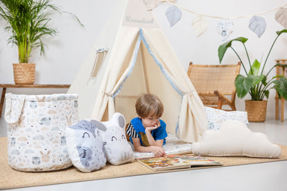 Kids Teepee | Teepee Tent for Kids | Grey &amp; Cream Teepee Tent | Teepee Cream | Cream Teepee | Baby Teepee | Kids Teepee Tent | Teepees for Boys | Teepees for Girls |
