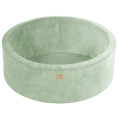 MeowBaby Velvet Foam Baby Ball Pit Sage Green