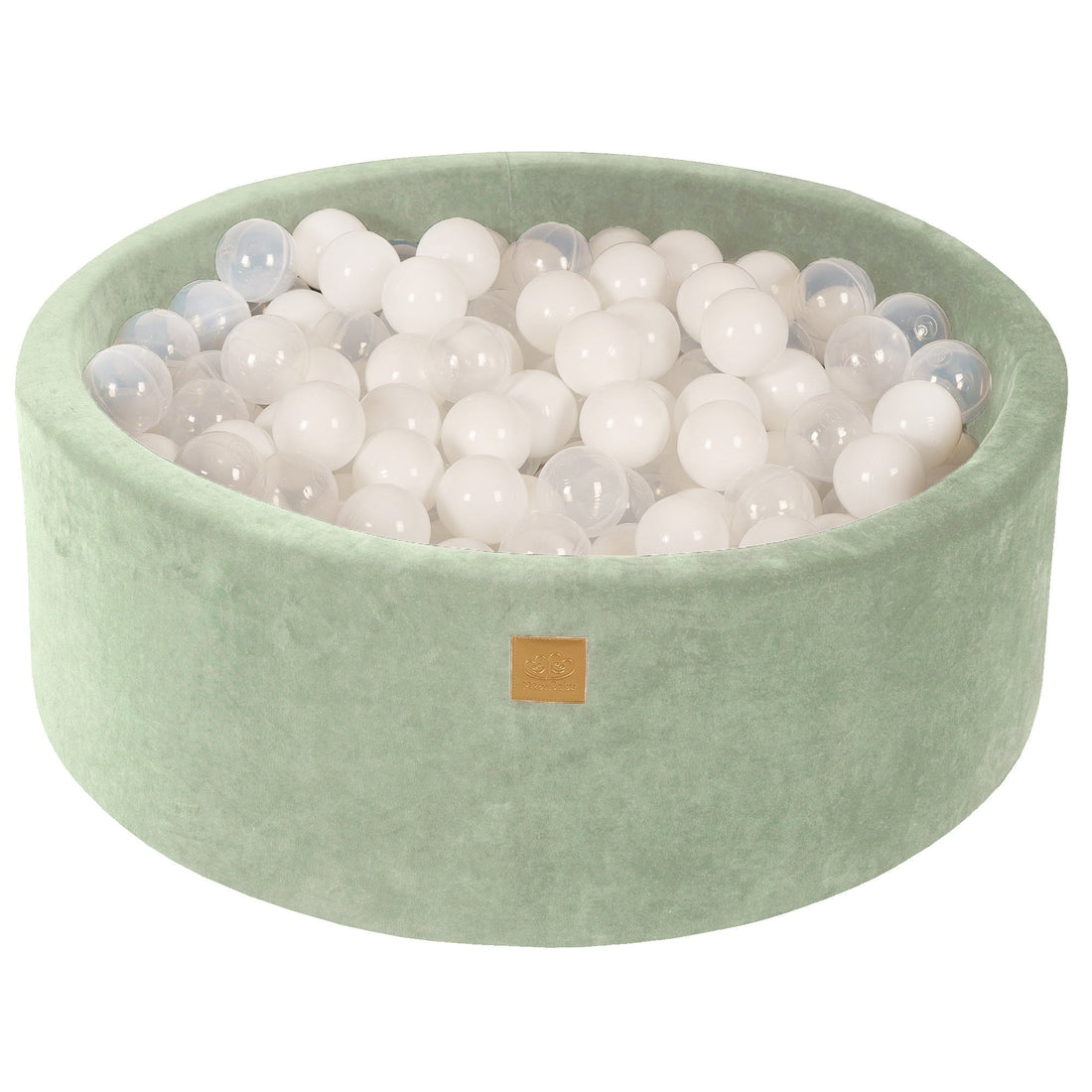 MeowBaby Velvet Foam Baby Ball Pit Sage Green