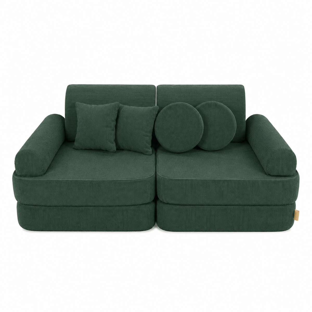 play sofa modular | childrens play sofa | modular play couch | MeowBaby Slimcord Kids Play Sofa | Play Sofa Bed | green play sofa for kids | play couch for kids |