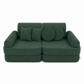 play sofa modular | childrens play sofa | modular play couch | MeowBaby Slimcord Kids Play Sofa | Play Sofa Bed | green play sofa for kids | play couch for kids |