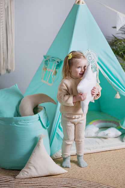 Kids Teepee - Mint Tassel