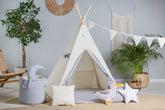 Grey & Cream Teepee Tent | Teepee Grey | Kids Teepee | Teepee Tent for Kids | Teepee Tent for Babies and Toddlers | Grey Tent | Kids Teepee Tent | Teepee Tent for Boys & Girls | 