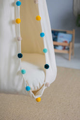 | cream cocoon swing | kids cocoon swing | hanging cocoon swings | indoor swing | kids hanging chair swing | cream cocoon swing for kids |