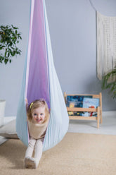 Light Blue and Lilac Cocoon Swing for Kids |