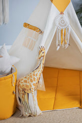 Cream & Mustard Teepee Tent | Teepee Mustard | Kids Teepee | Teepee Tent for Kids | Teepee Tent for Babies & Toddlers | Mustard Tent | Kids Teepee Tent | Teepee Tent for Boys & Girls |