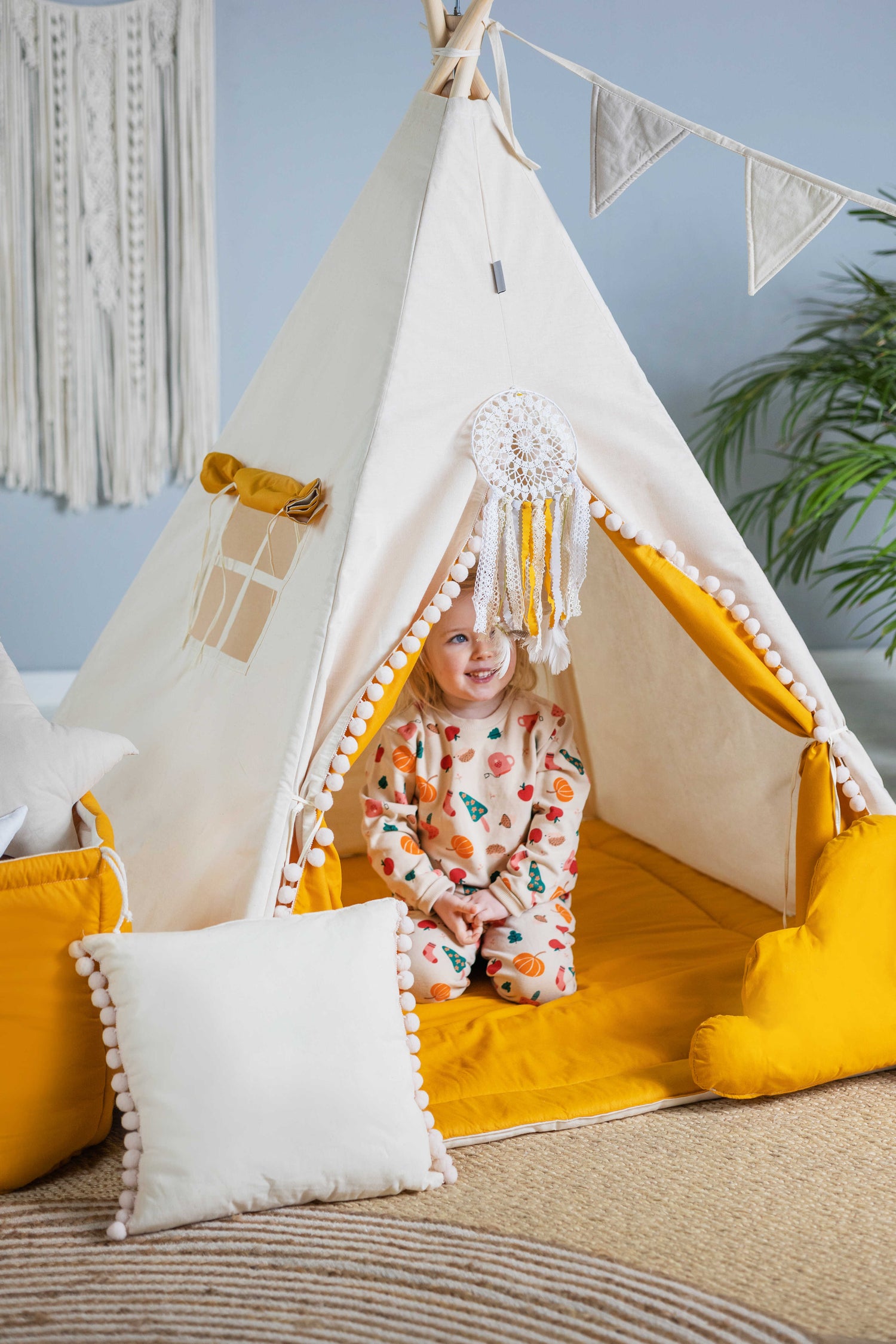 Mustard Teepee Tent | Teepee Mustard | Kids Teepee | Teepee Tent for Kids | Teepee Tent for Babies &amp; Toddlers | Mustard Tent | Kids Teepee Tent | Teepee Tent for Boys &amp; Girls | 