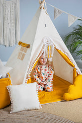 Mustard Teepee Tent | Teepee Mustard | Kids Teepee | Teepee Tent for Kids | Teepee Tent for Babies & Toddlers | Mustard Tent | Kids Teepee Tent | Teepee Tent for Boys & Girls | 