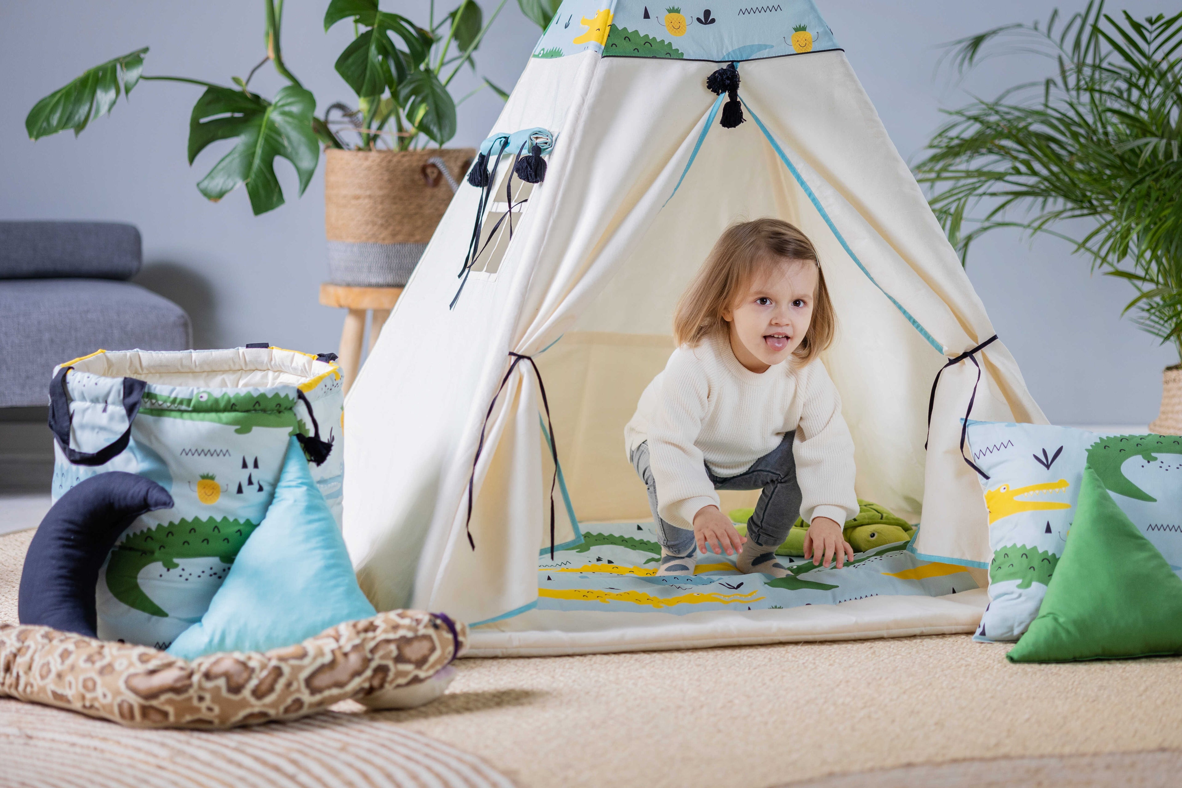 Kids Teepee - Crocodiles