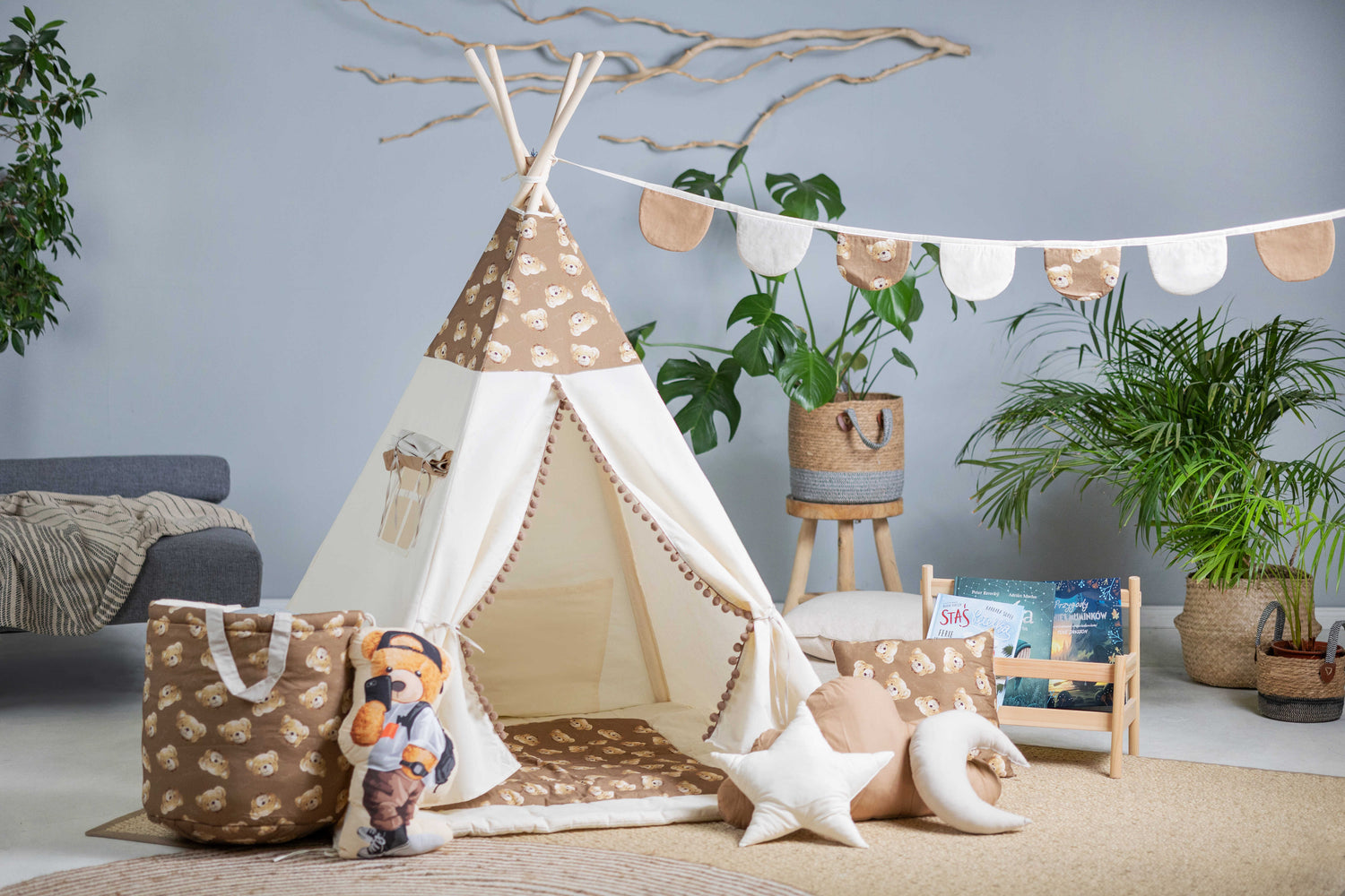 Kids Tent with Teddy Bear | Teepee Tent with Bears |