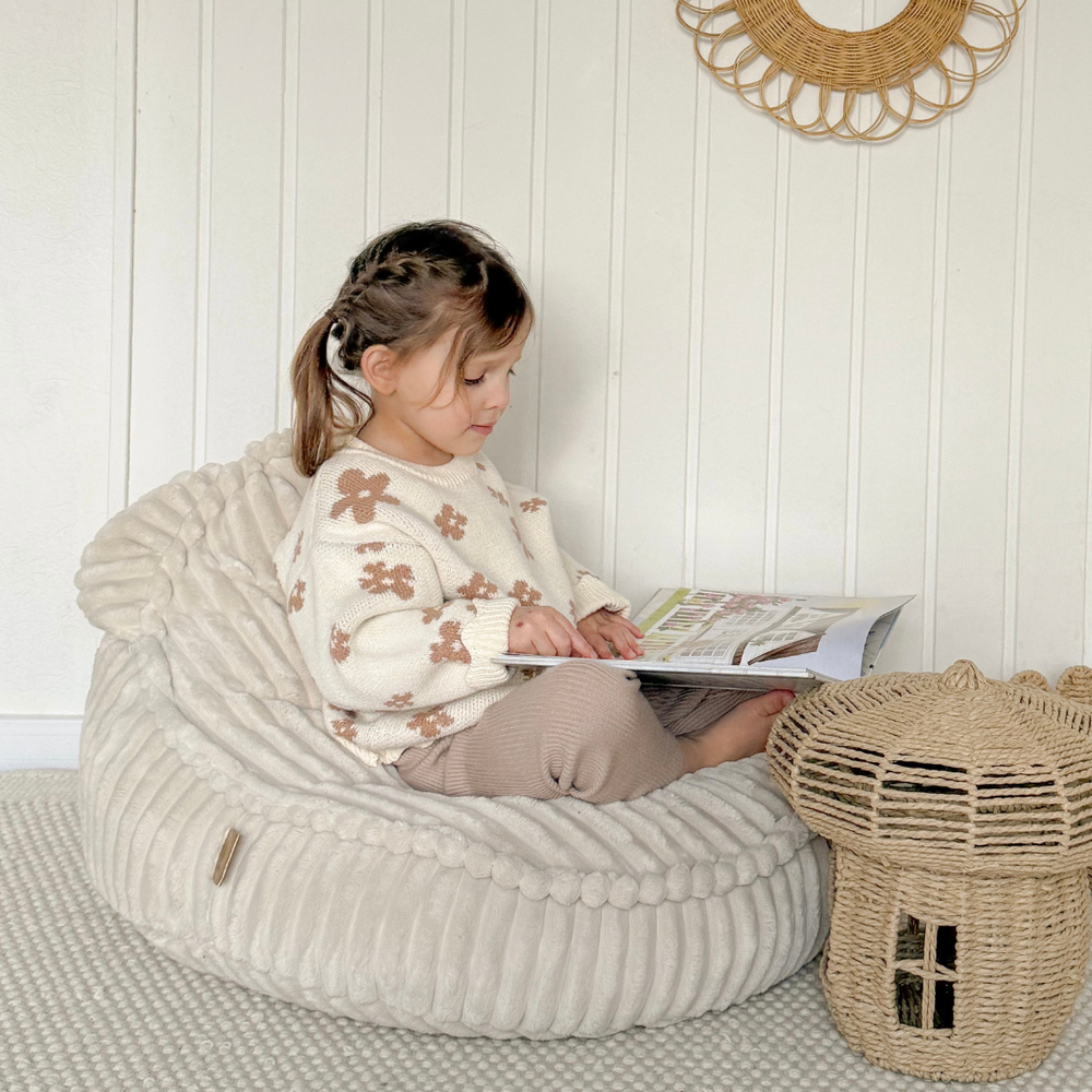 MeowBaby® Bean Bag for Kids - Kids Pouffe Teddy | CHURROS