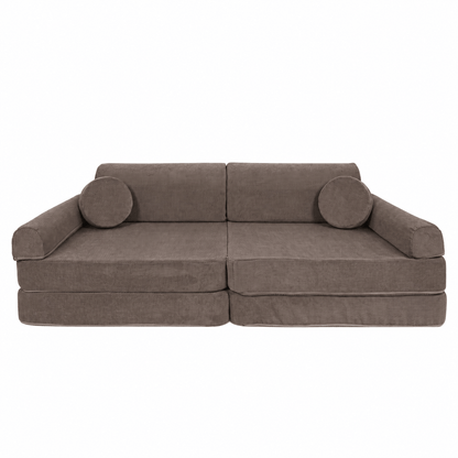 modular play sofa | modular play couch | MeowBaby play sofa slimcord | play sofa | play couch | taupe colour play sofa for kids |