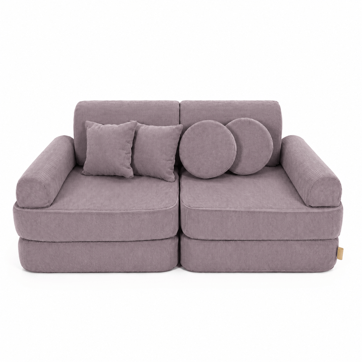 play sofa modular | childrens play sofa | modular play couch | MeowBaby Slimcord Kids Play Sofa | Play Sofa Bed | taupe play sofa for kids | play couch for kids |