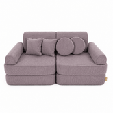 play sofa modular | childrens play sofa | modular play couch | MeowBaby Slimcord Kids Play Sofa | Play Sofa Bed | taupe play sofa for kids | play couch for kids |