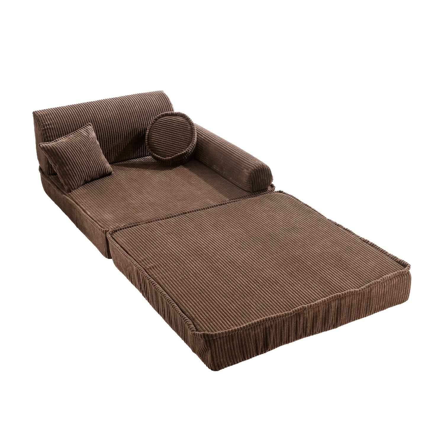 MeowBaby® Soft Play Sofa - Brown CORDUROY Premium