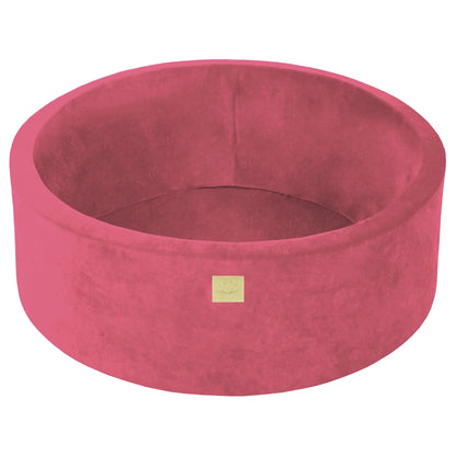 Velvet Foam Baby Ball Pit Raspberry Red