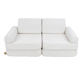 White Boucle Soft Play Sofa | Boucle Play Sofa Kids | White Boucle Modular Play Sofa for Kids | MeowBaby white boucle kids play sofa |