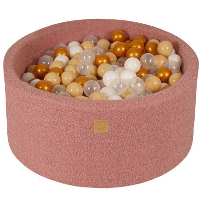 MeowBaby® Pink BOUCLE Ball Pit + 300 Balls - 90x40cm