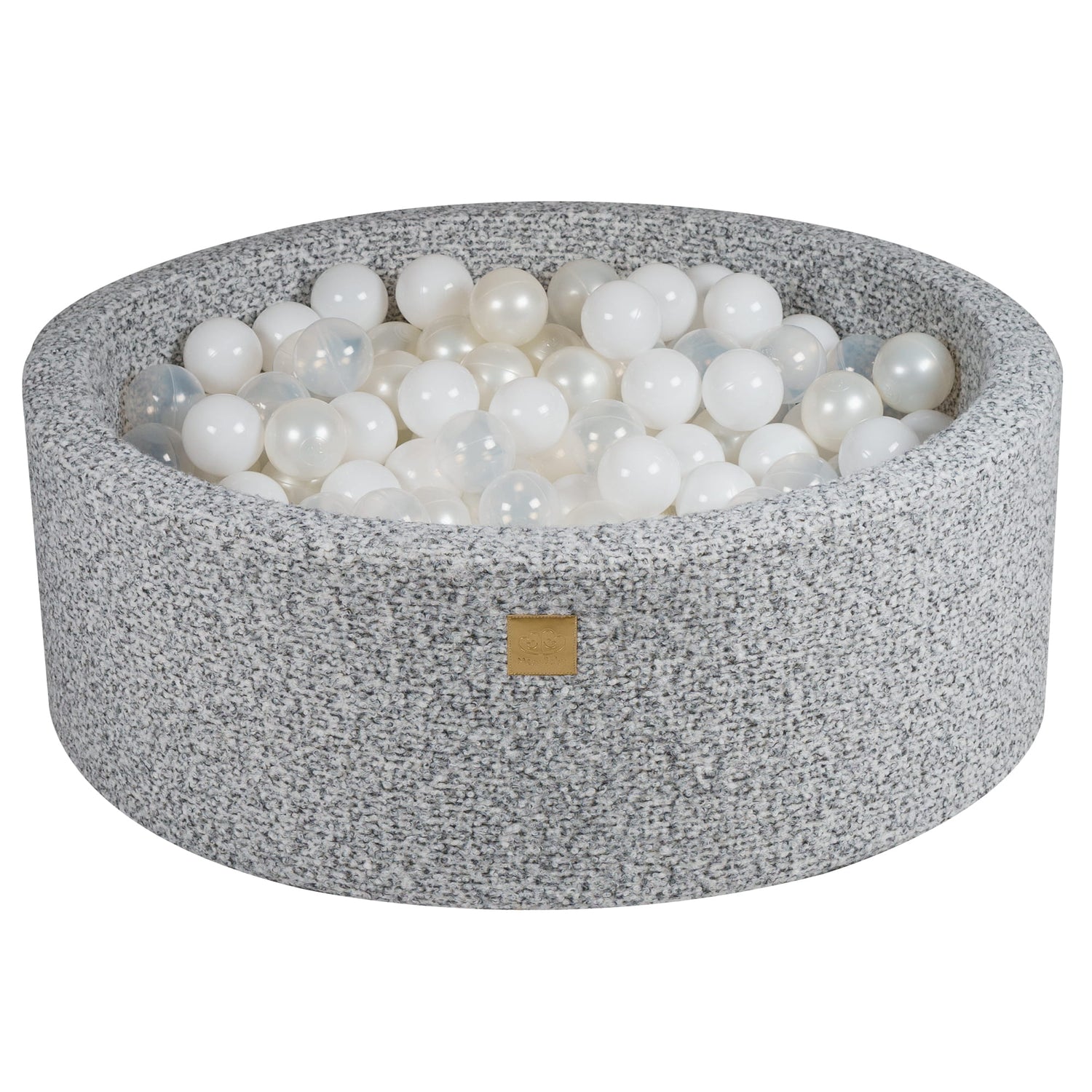 MeowBaby® Marled Grey BOUCLE Ball Pit + 250 Balls - 90x30cm