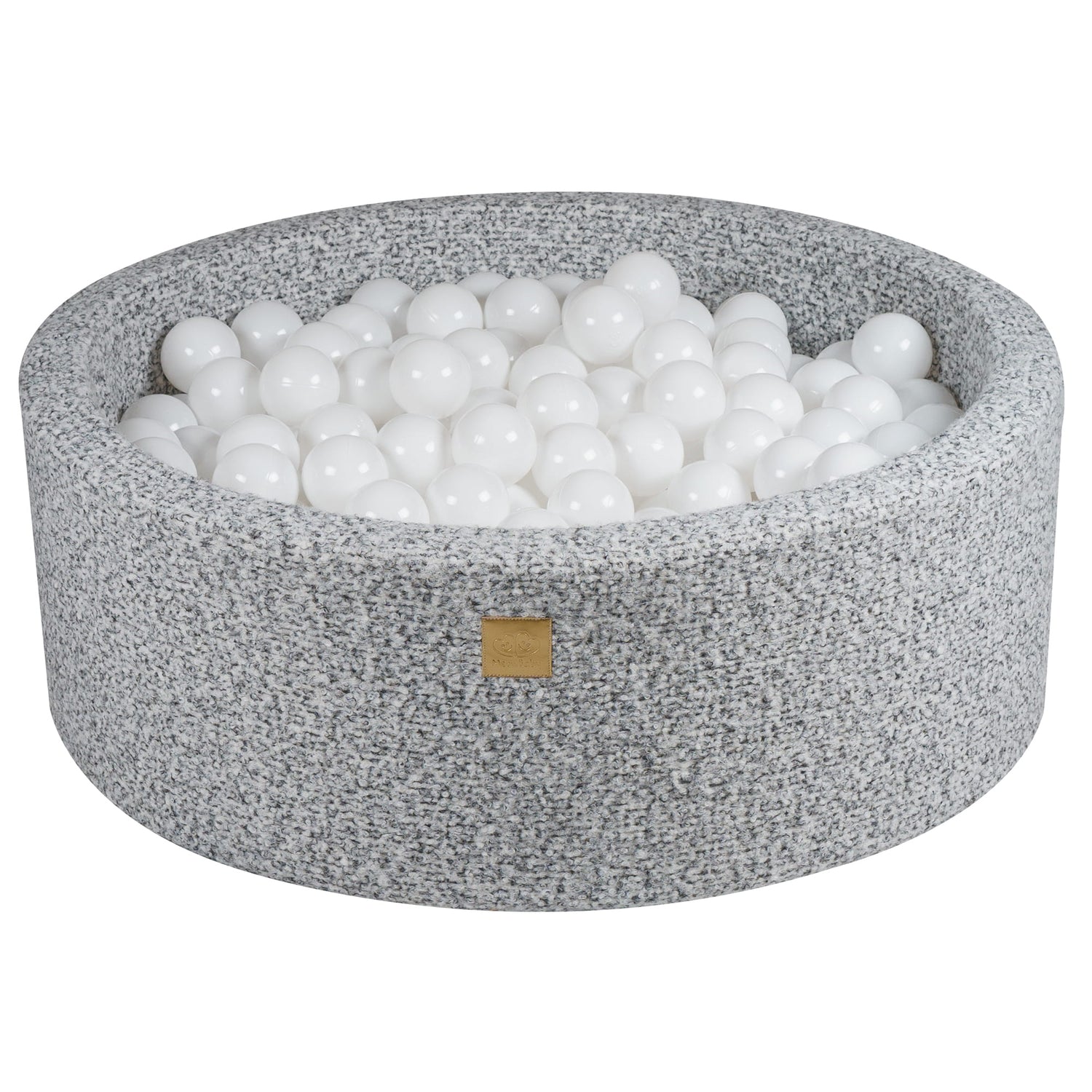 MeowBaby® Marled Grey BOUCLE Ball Pit + 250 Balls - 90x30cm