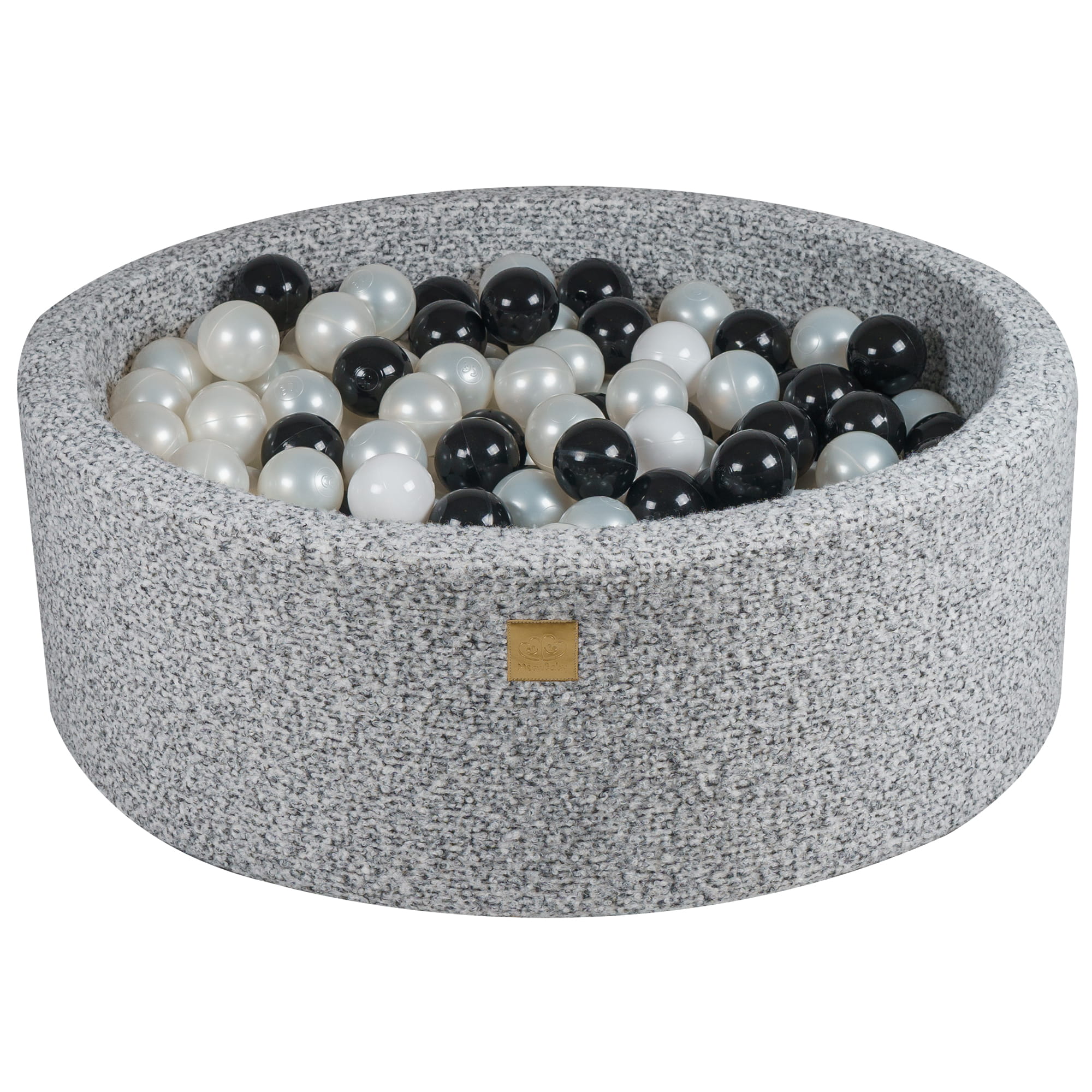 MeowBaby® Marled Grey BOUCLE Ball Pit + 250 Balls - 90x30cm