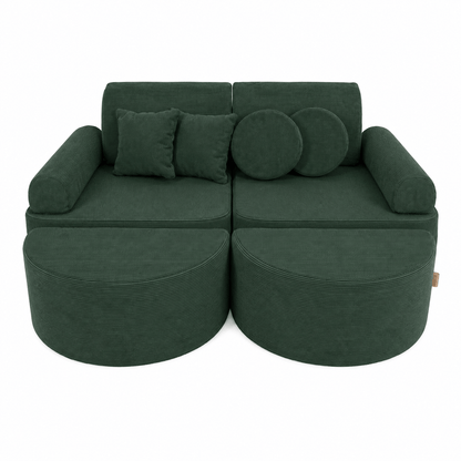 Kids Play Sofa | Modular Play Sofa | modular play couch | MeowBaby Slimcord Play Sofa for kids | green play sofa | play couch | modular play sofa | childrens play sofa | 