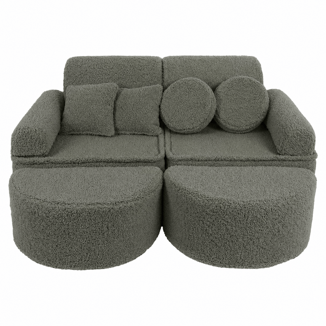 kids play sofa| modular play sofa | play couch | MeowBaby Bearly play sofa for kids | play sofa couch | soft play sofa | sage colour